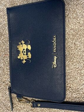 Pandora Navy and Gold Disney Wristlet